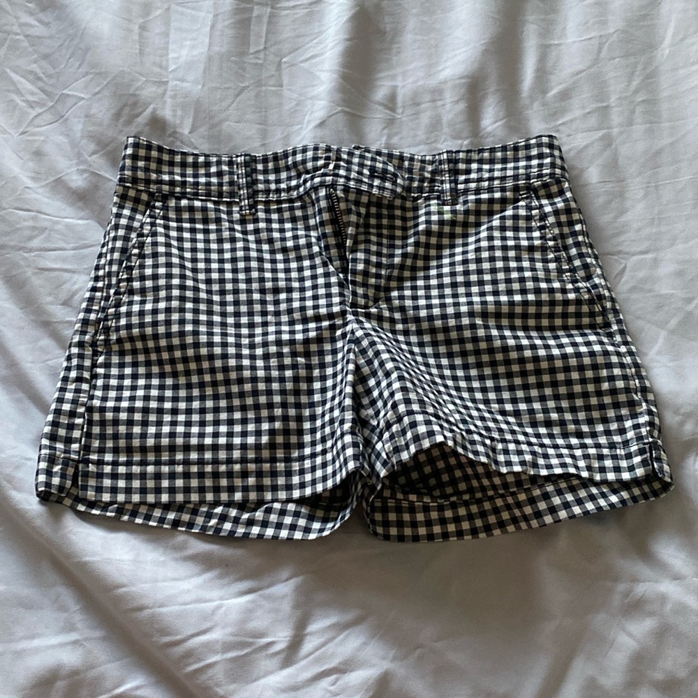 Black and white gingham shorts